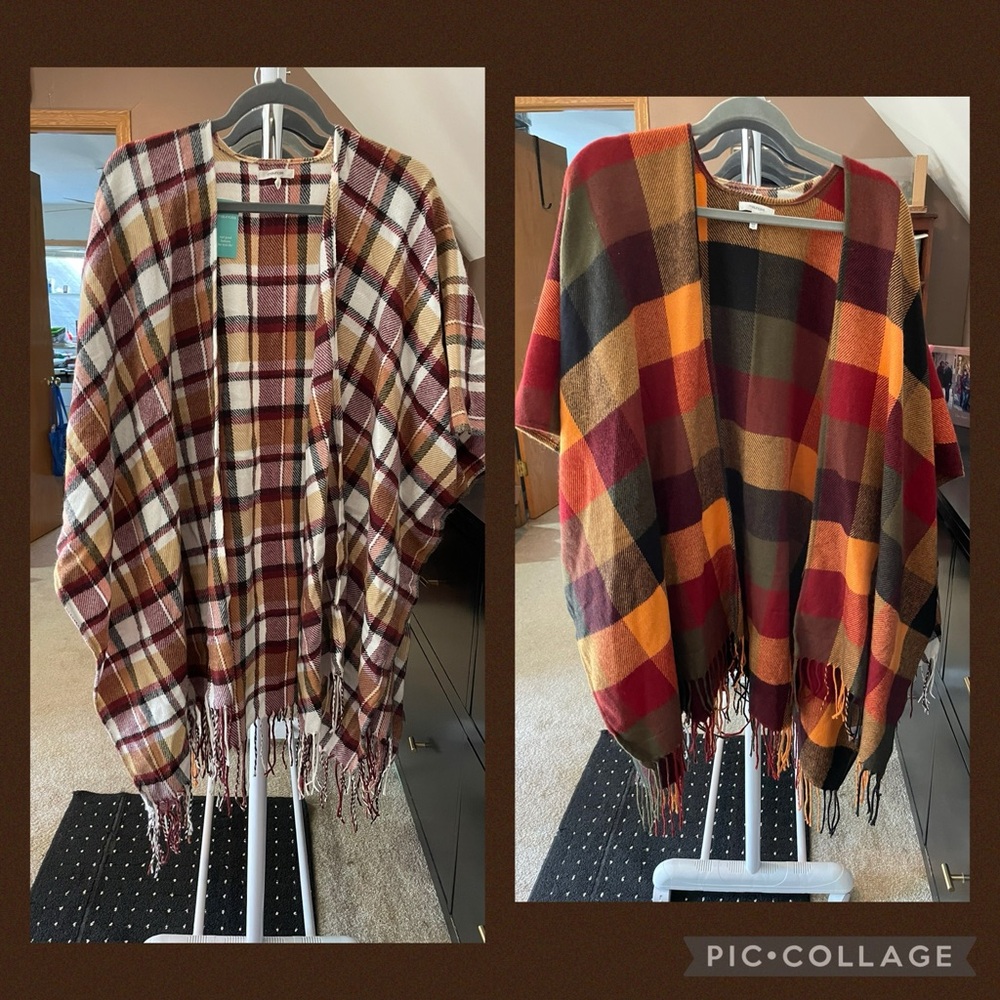 2 FLANNEL SHAWLS - MAURICE’S OS